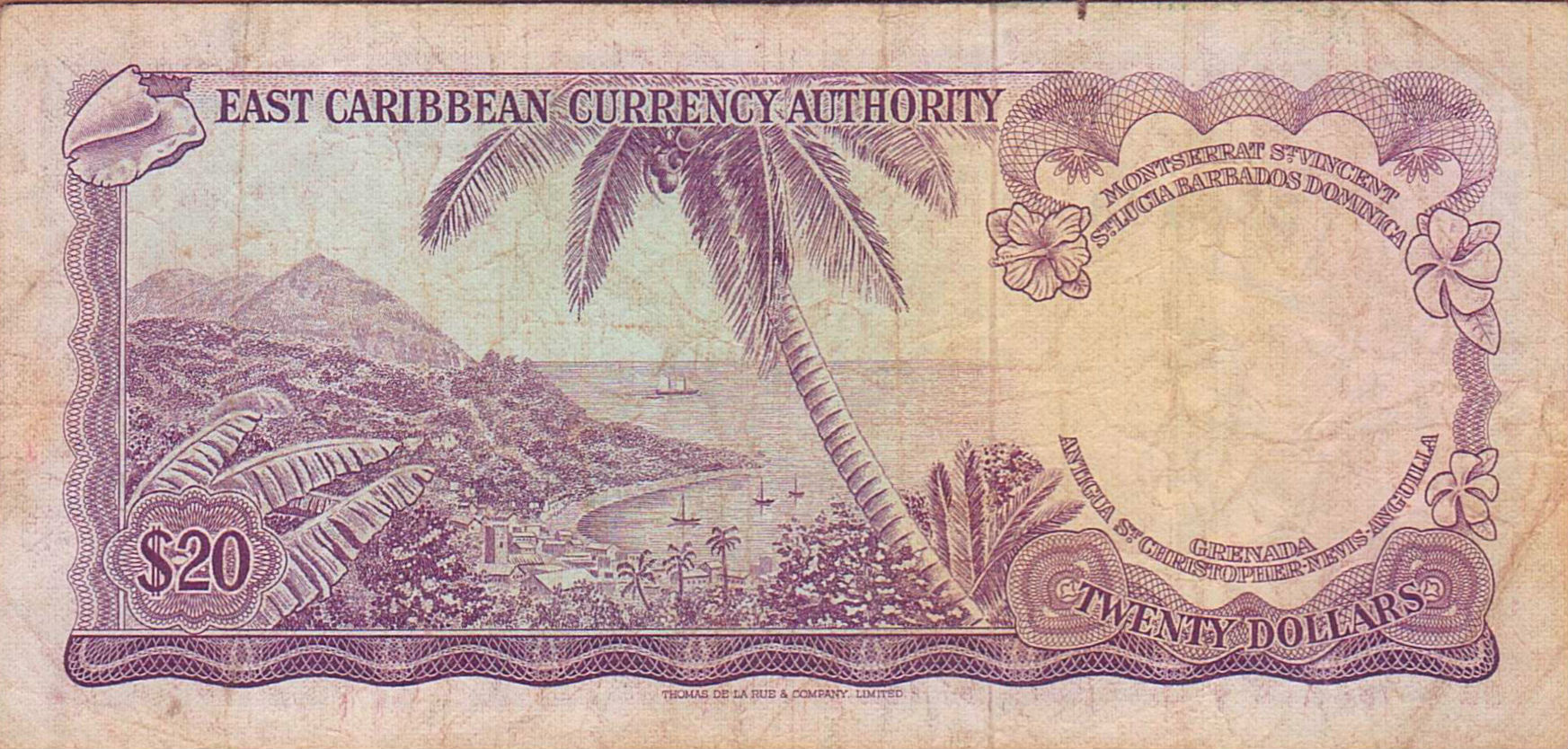 East Caribbean 20 1965 VF- P-15/e2